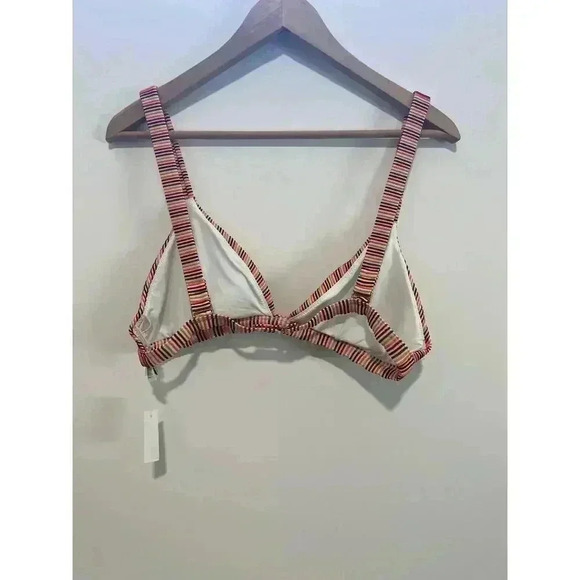 Madewell‎ Ribbed Triangle Bikini Top Ombré Stripe Size Large - Picture 9 of 9